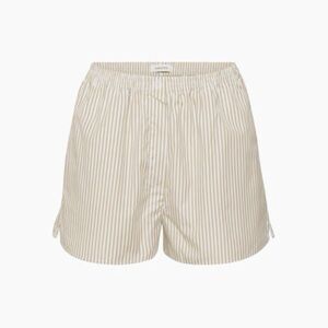 Babaton Cream Striped Women Shorts